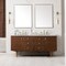James Martin Vanities Amberly 72in Double Vanity, Mid-Century Walnut w/ 3 CM Carrara Marble Top 670-V72-WLT-3CAR - alternate 2